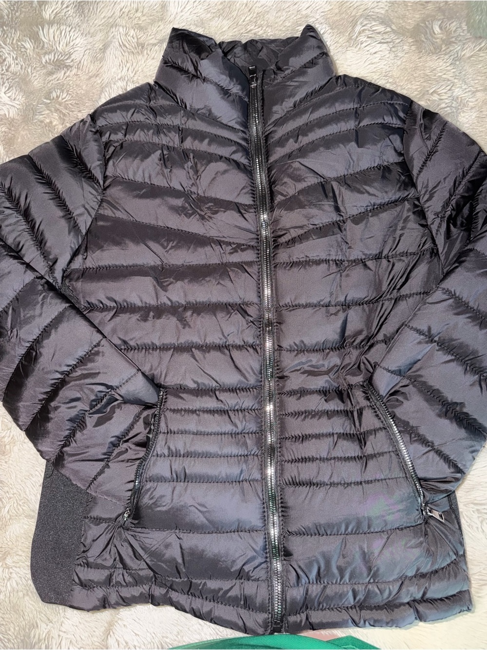 YMI Black Quilted Puffer Jacket